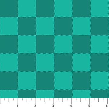 Bits And Bobs Squares Teal 44"/45" Cotton Fabric Per Yard - Choice Fabrics91269-64