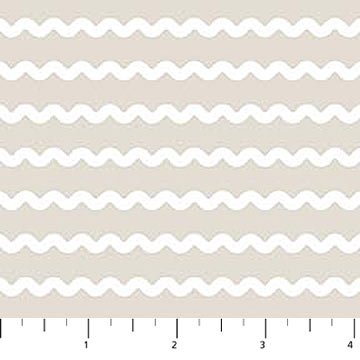 Bits And Bobs Rickrack Taupe 44"/45" Cotton Fabric Per Yard - Choice Fabrics91271-14