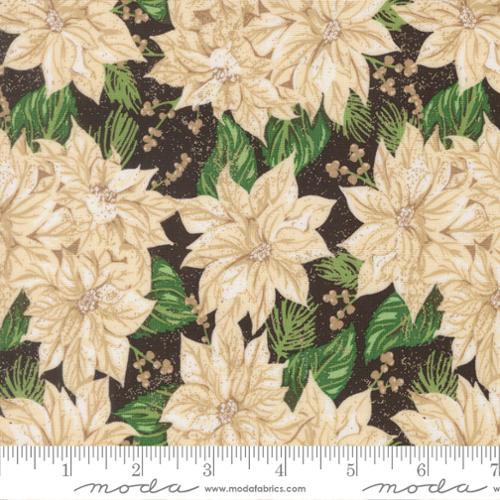 Holiday Cheer Midnight Vintage Poinsettia Florals 44"/45" Cotton Fabric Per Yard - Choice Fabrics20971-20