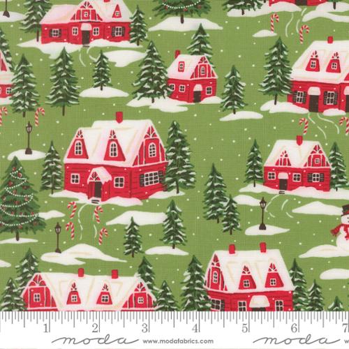Holiday Cheer Mistletoe Cardinals Village 44"/45" Cotton Fabric Per Yard - Choice Fabrics20972-13