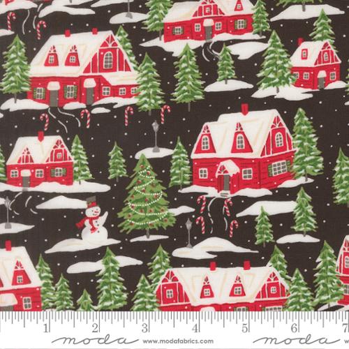 Holiday Cheer Midnight Cardinals Village 44"/45" Cotton Fabric Per Yard - Choice Fabrics20972-20
