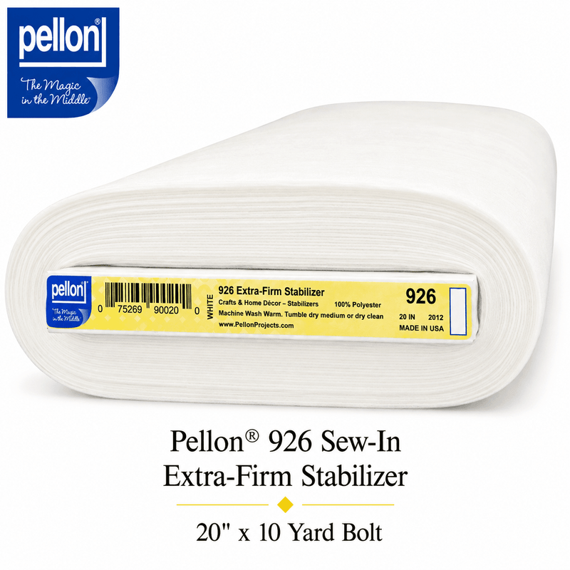 Pellon® 926 Sew-In Extra-Firm Stabilizer – 20" x 10 Yard Bolt – White - Choice FabricsDS926-B10