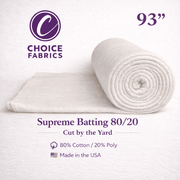 Supreme Batting 80/20 - 93" Wide - By the Yard - Choice FabricsCB-10000-001