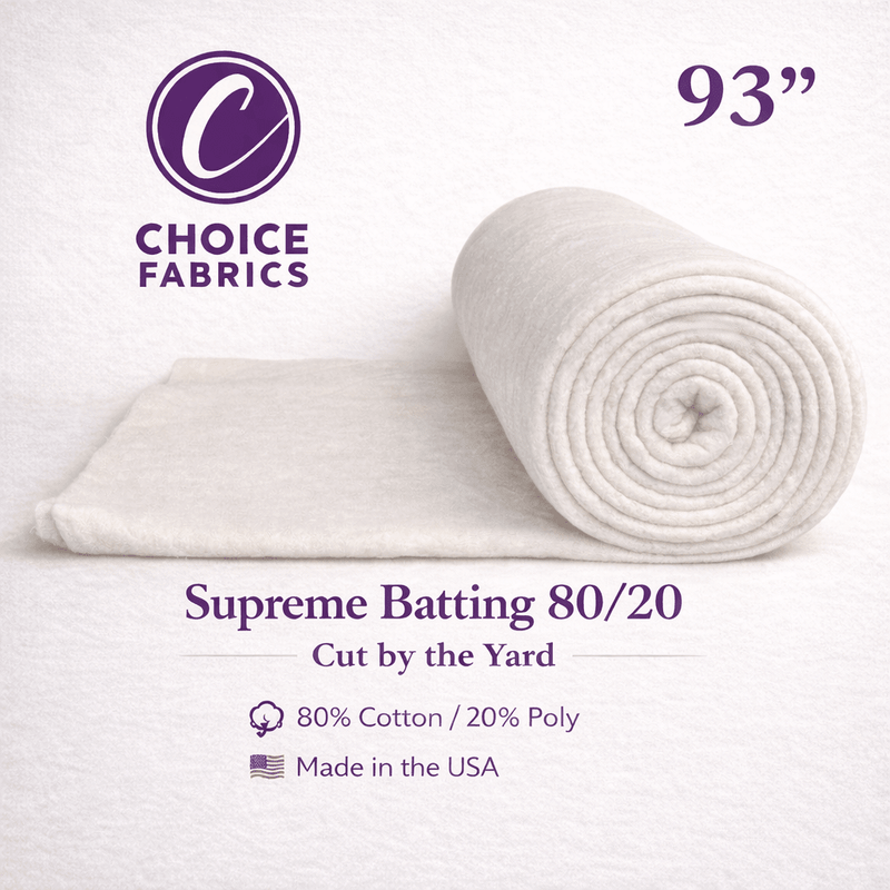 Supreme Batting 80/20 - 93" Wide - By the Yard - Choice FabricsCB-10000-001