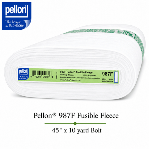 Pellon® 987F Fusible Fleece – 45" x 10 yard Bolt (White) - Choice FabricsDS987F-B10