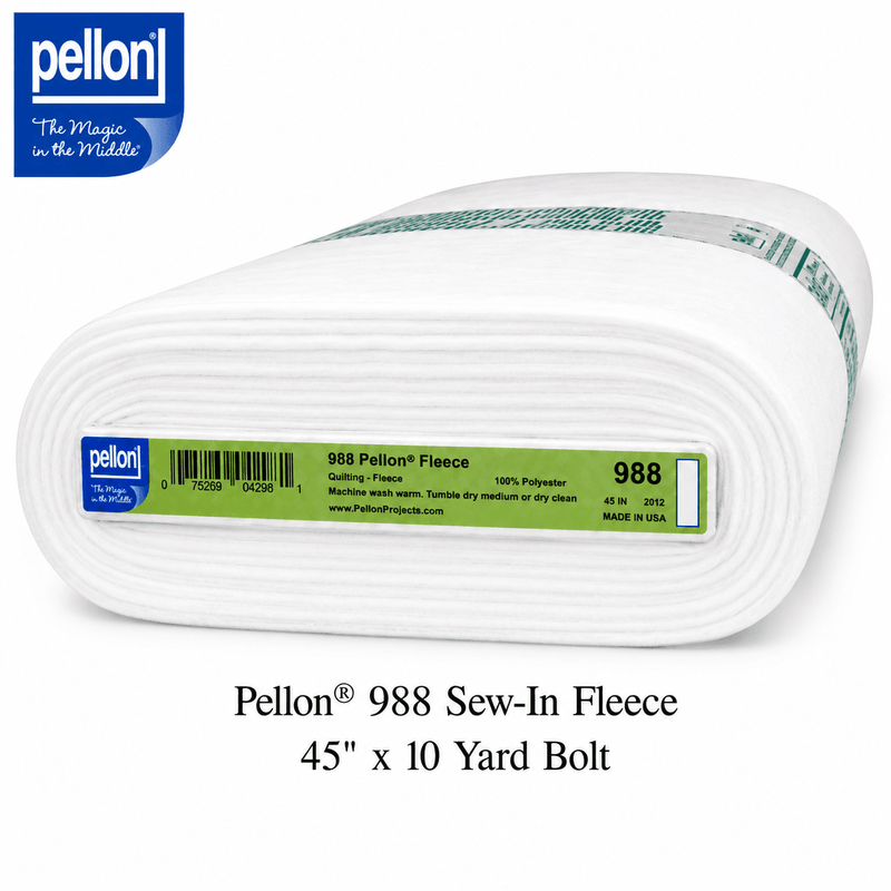 Pellon® 988 Sew-In Fleece – 45" x 10 Yard Bolt – White - Choice FabricsDS988-B10
