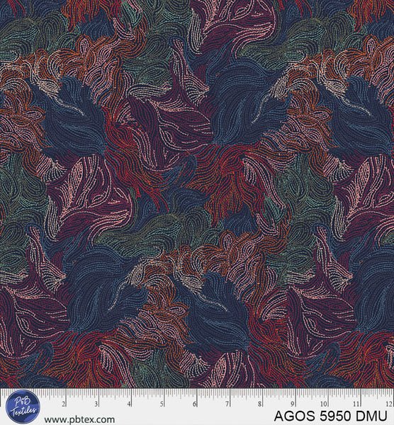 A Garden Of Stitches Dark Multi Color Florals 44"/45" Fabric Per Yard - Choice FabricsAGOS-5950-DMU