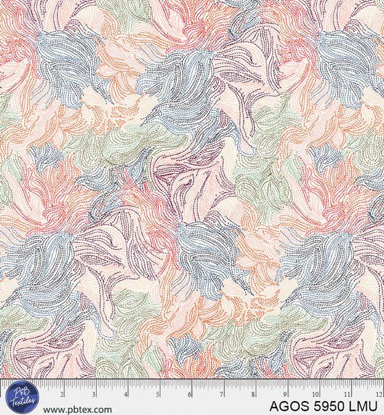 A Garden Of Stitches Light Multi Color Florals 44"/45" Fabric Per Yard - Choice FabricsAGOS-5950-LMU