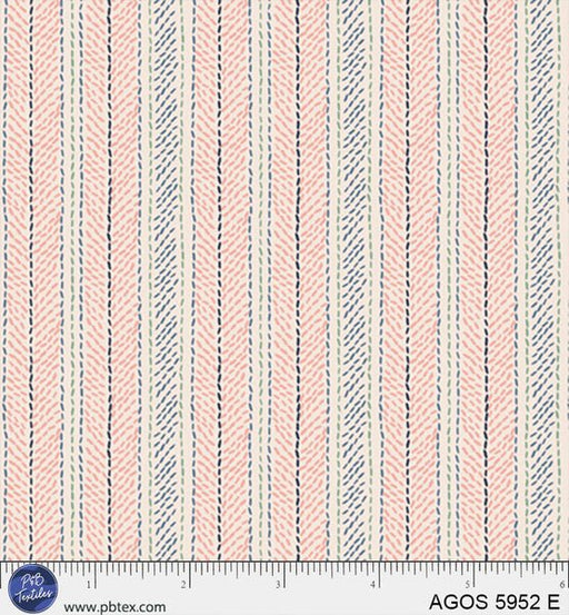 A Garden Of Stitches Natural Cream Stripes 44"/45" Fabric Per Yard - Choice FabricsAGOS-5952-E