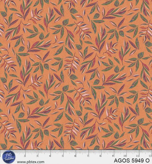 A Garden Of Stitches Orange Leaves 44"/45" Fabric Per Yard - Choice FabricsAGOS-5949-O