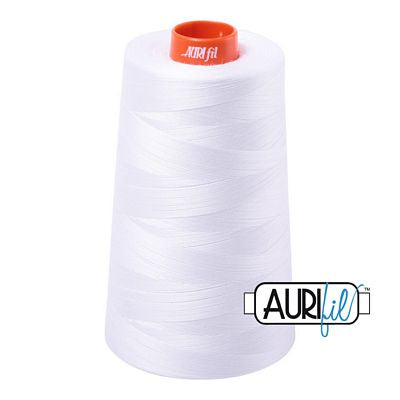 Aurifil 50wt Mako Cotton Embroidery Thread 6452yds - White