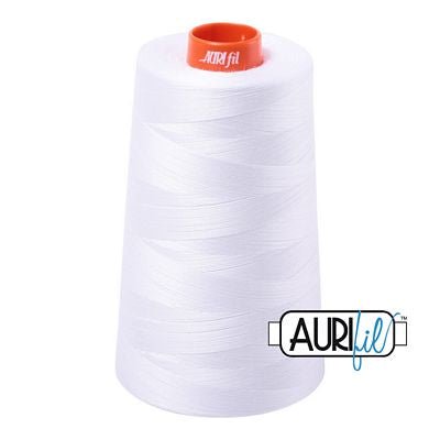 Aurifil 50wt Mako Cotton Embroidery Thread 6452yds - White - Choice FabricsA6050-2024