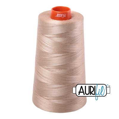 Aurifil 50wt Mako Cotton Embroidery Thread 6452yds - Sand