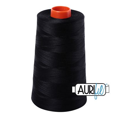 Aurifil 50wt Mako Cotton Embroidery Thread 6452yds - Black