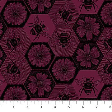 Indelible Ink Busy Mulberry Cotton 44"/45" Fabric Per Yard - Choice FabricsAMT1005-26L