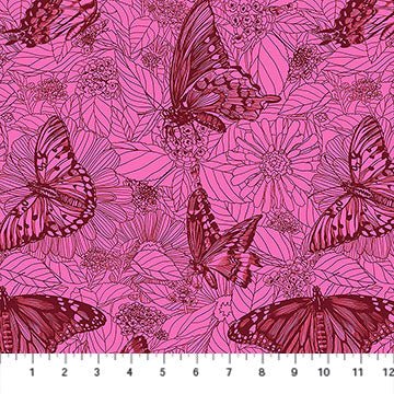 Indelible Ink Winging It Candy Cotton 44"/45" Fabric Per Yard - Choice FabricsAMT1006-23L