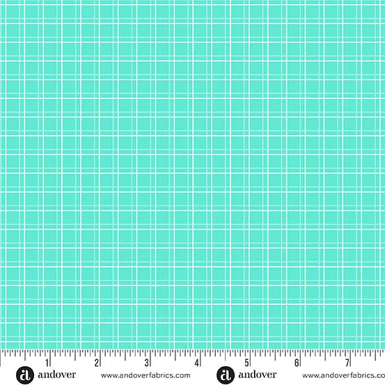 Aqua Parallel Play Color Pop Playground Cotton 44"/45" Fabric Per Yard - Choice FabricsA-1698-T