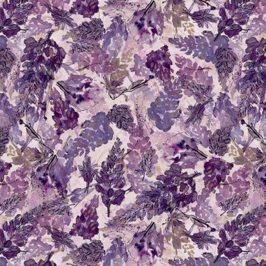 Aubergine Lupine Valley View Cotton 43"/44" Fabric Per Yard - Choice FabricsHEG-2250-55