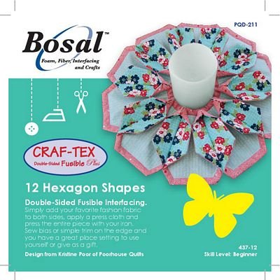 Bosal In-R-Form Fusible Hexagon Precuts (12 Pack) - Choice FabricsBOS437-12
