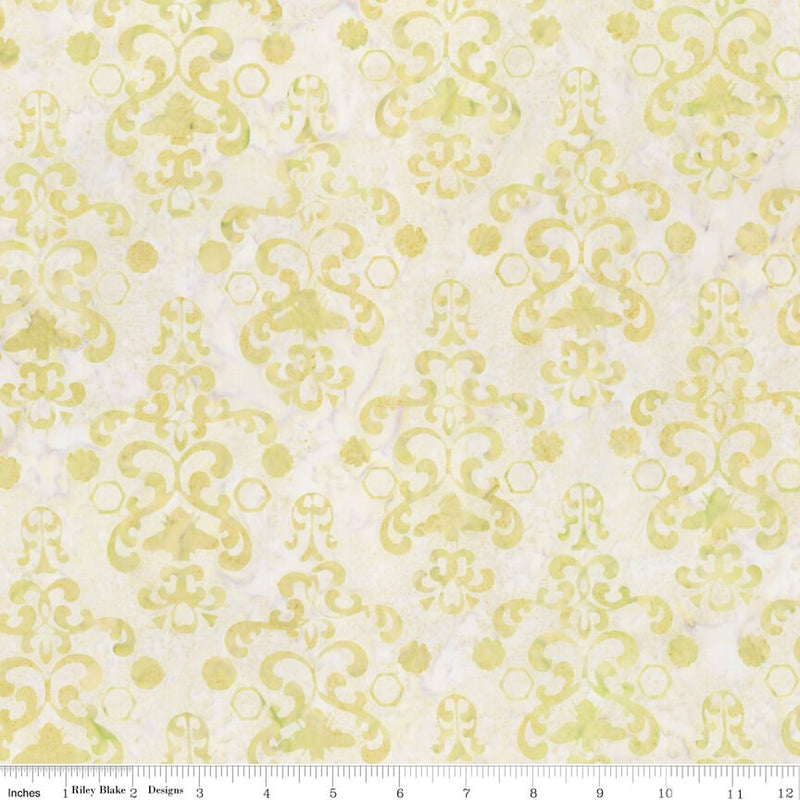 Expressions Batiks - Watercolor Daisies - Parmesan - Choice FabricsBT23241-261