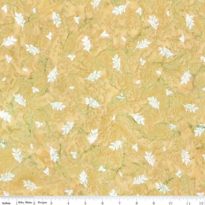 Expressions Batiks - Watercolor Daisies - Dijon - Choice FabricsBT23244-257