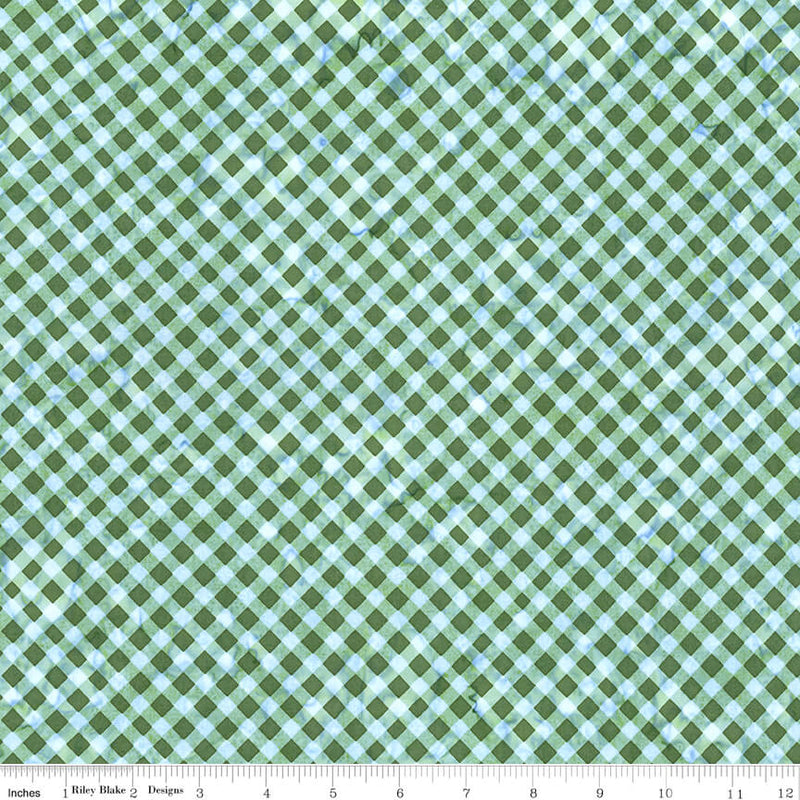 Expressions Batiks - Watercolor Daisies - Thyme (3 - Yard Pack) - Choice FabricsBT23245-324