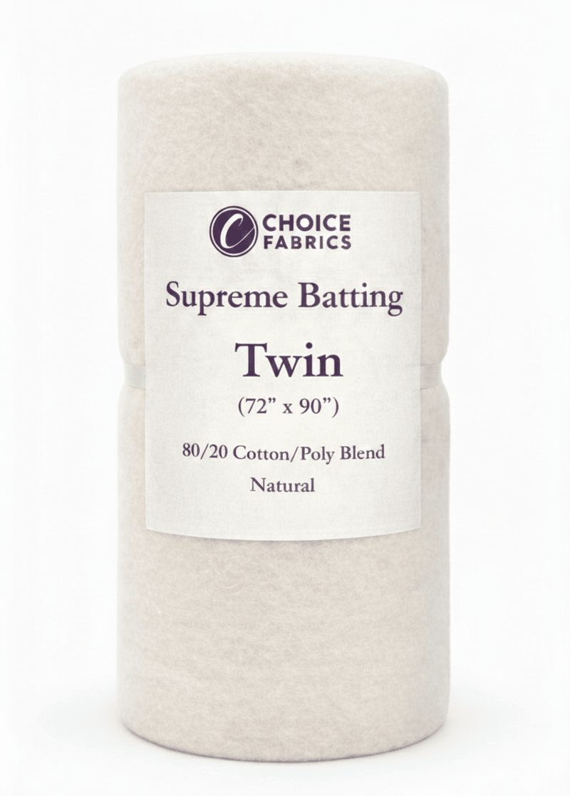 Supreme Batting - 80/20 Cotton/Poly Blend - Twin (72" x 90") - Choice FabricsBX-60365-003