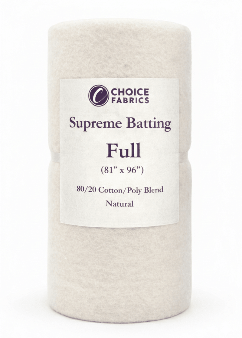 Supreme Batting - 80/20 Cotton/Poly Blend - Full (81" x 96") - Choice FabricsBX-60365-004