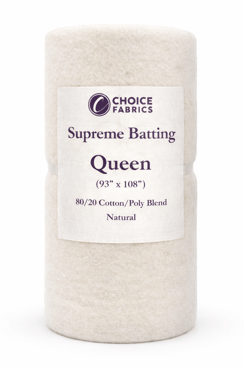 Supreme Batting - 80/20 Cotton/Poly Blend - Queen (93" x 108")
