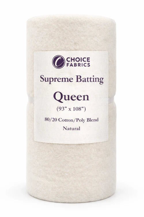 Supreme Batting - 80/20 Cotton/Poly Blend - (93" x 108") - Queen - Choice FabricsBX-60365-005
