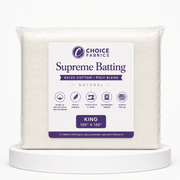 Supreme Batting - 80/20 Cotton/Poly Blend - King (120" x 120") - Choice FabricsBX-60365-006