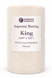 Choice Supreme Batting - 80/20 Cotton/Poly Blend - King (120" x 120") - Choice FabricsBX-60365-006
