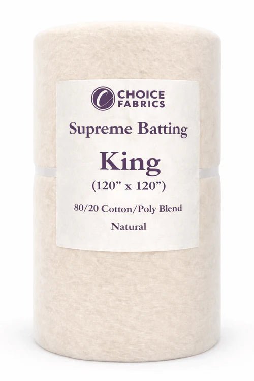 Supreme Batting - 80/20 Cotton/Poly Blend - (120" x 120") - King - Choice FabricsBX-60365-006