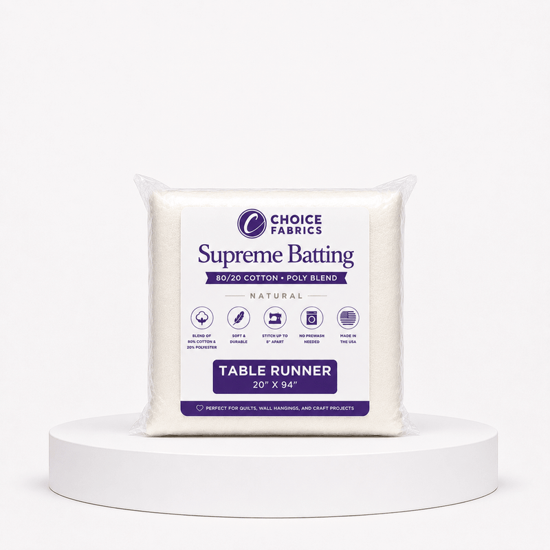 Supreme Batting - 80/20 Cotton/Poly Blend - Table Runner (20" x 94") - Choice FabricsBX-60365-014