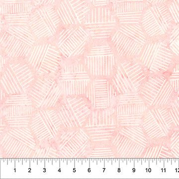 Banyan Pastel Coral Hexies Neutral Cotton 44"/45" Fabric Per Yard - Choice Fabrics81700-22