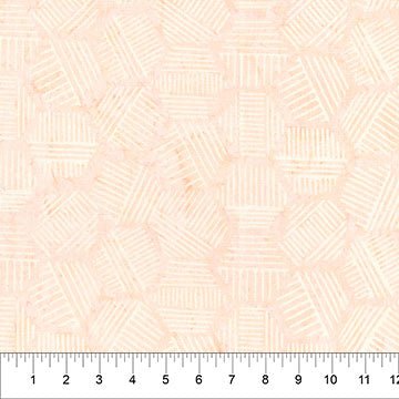 Banyan Pastel Orange Hexies Neutral Cotton 44"/45" Fabric Per Yard - Choice Fabrics81700-21
