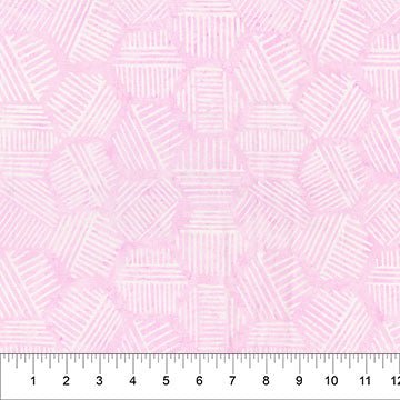 Banyan Pastel Pink Hexies Neutral Cotton 44"/45" Fabric Per Yard - Choice Fabrics81700-20