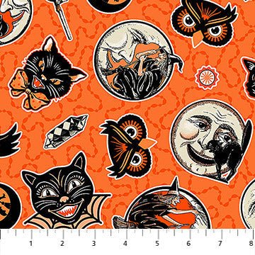 Beggars Night Orange 44"/45" Cotton Fabric Per Yard - Choice Fabrics10714-59
