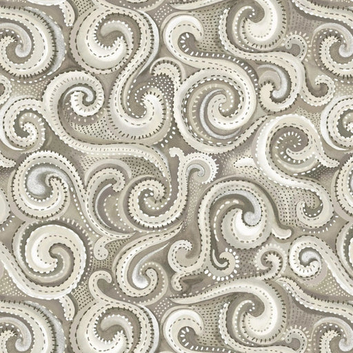 Beige Whirlwind Swirl Cotton Wideback Fabric per yard - Choice FabricsSEF8021-33