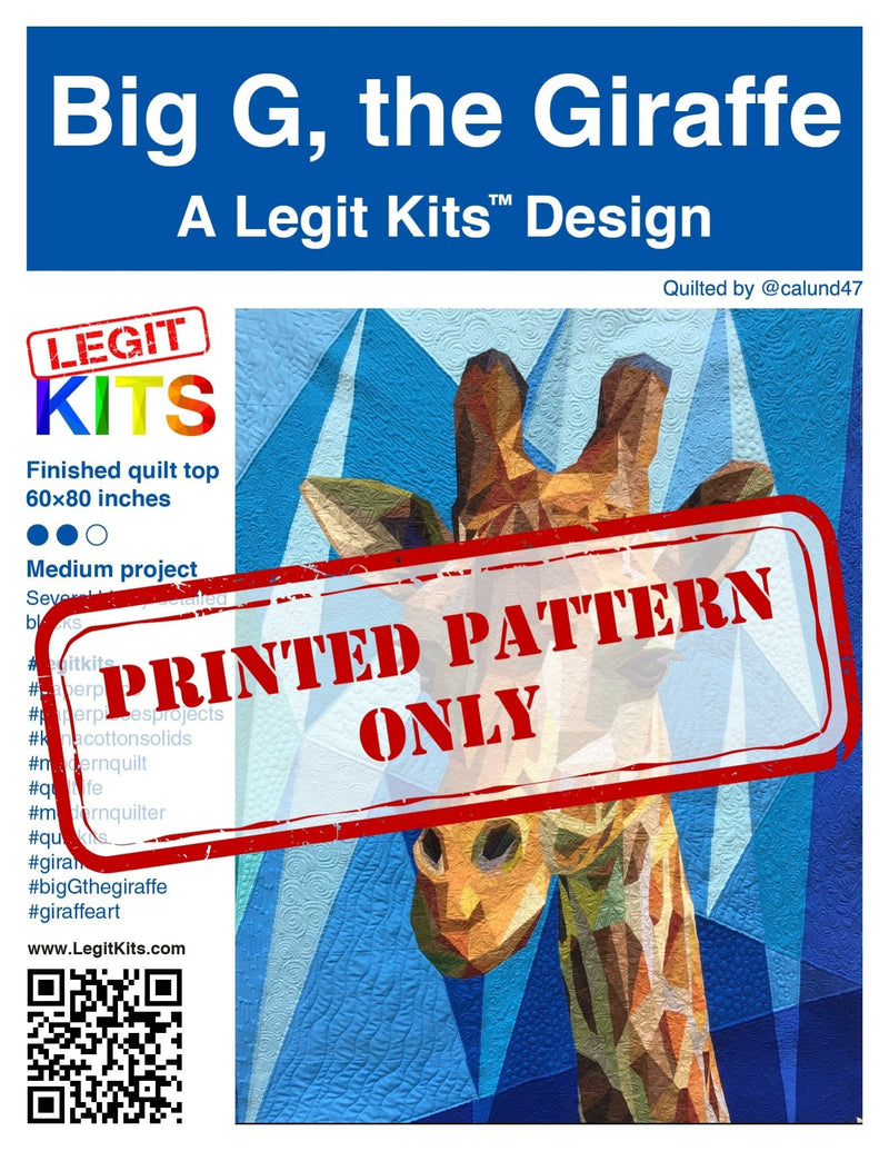 Big G the Giraffe Pattern - Choice FabricsPT002