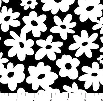 Black Daisies Soho Cotton 44"/45" Fabric Per Yard - Choice Fabrics10688-99
