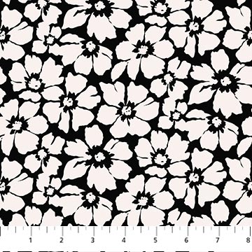 Black Floral Ink and Earth Cotton 44"/45" Fabric Per Yard - Choice Fabrics91220-99
