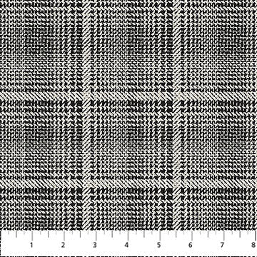 Black Gray Glen Check Haberdashery Flannel Fabric per Yard - Choice FabricsF28551-99