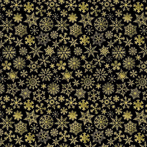 Black Snowflakes Cotton Wideback Fabric Per Yard - Choice FabricsXGAIL-CD2872