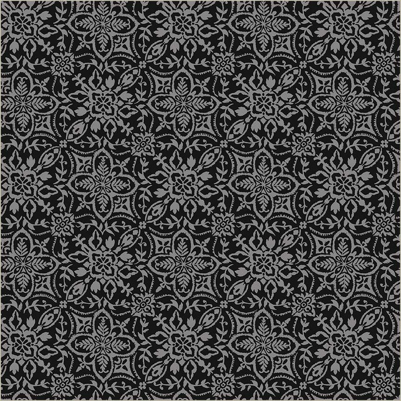 Black Verona Tiling Cotton 44/45 Fabric Per Yard - Choice Fabrics54909-1