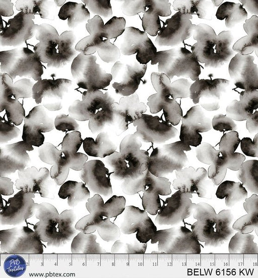Black & White Floral Butterfly Belle 108" BELW-6156-KW Cotton Wideback Fabric Per Yard - Choice FabricsBELW-6156-KW