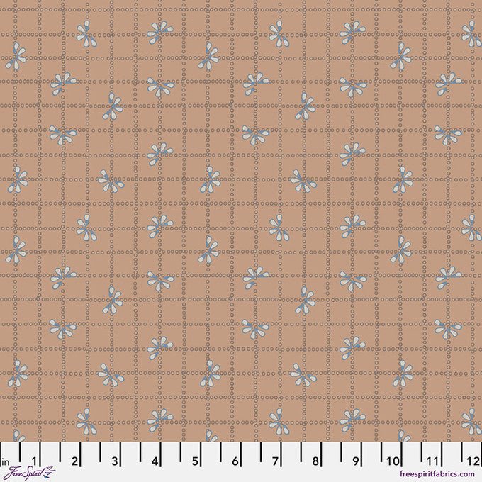 Bloom Check Tan Flourish And Bloom 44"/45" Cotton Fabric Per Yard - Choice FabricsPWHP002.TAN