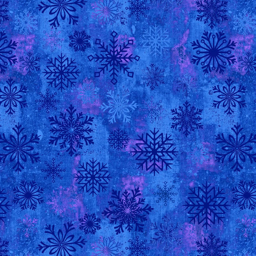 Blue Admiral Snowflake Toss Dot Cotton Wideback Fabric per yard - Choice FabricsSEF-8398-77