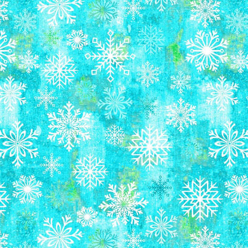 Blue Carribean Snowflake Toss Dot Cotton Wideback Fabric per yard - Choice FabricsSEF-8398-16