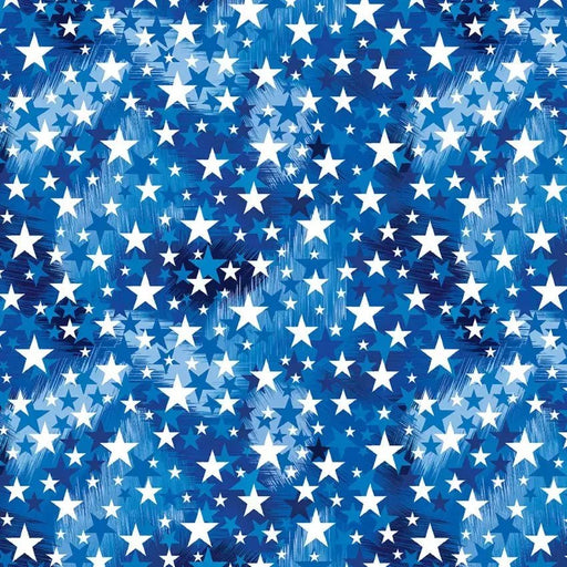 Blue Celebration Stars Cotton Wideback Fabric Per Yard - Choice FabricsKAS-14728W-55